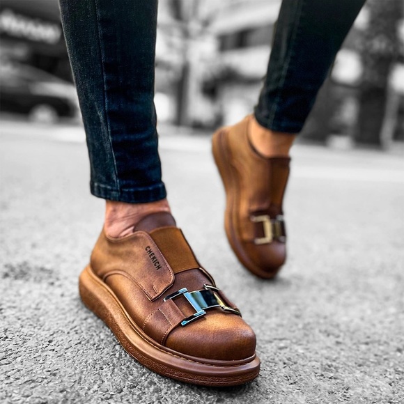 Chekich • Mens Daily Slip on Sneakers in Tan - Picture 3 of 6